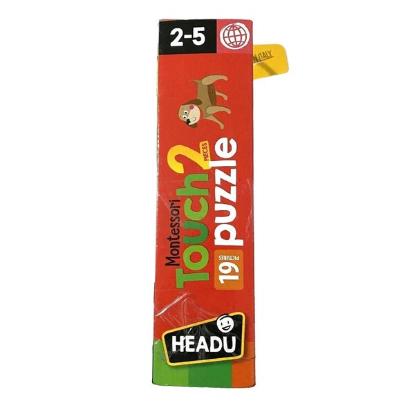 Headu Montessori THE FARM Touch 2 Pieces Puzzle Preschool Made in Italy - Picture 5 of 10